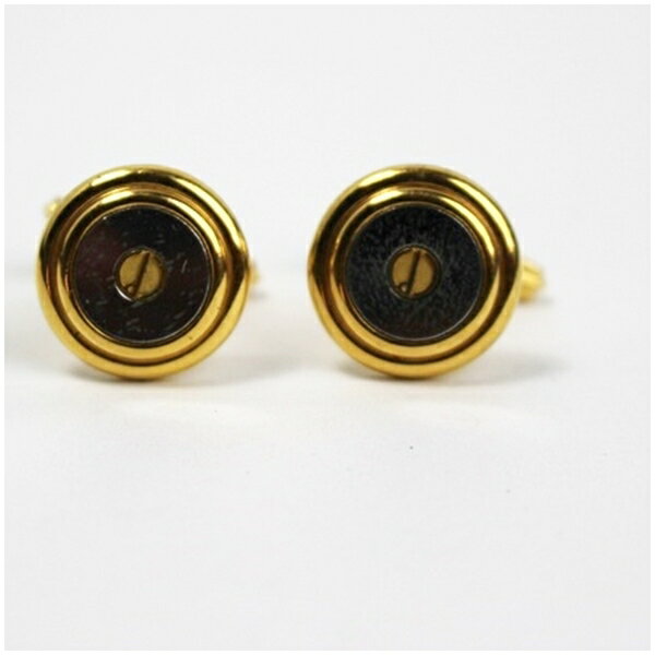 ダンヒル カフス ゴールド×シルバー 中古 ABランク dunhill |アクセサリー メンズ 男性用 ビジネス 仕事 スーツ小物 カフスボタン 【ネコポス送料...