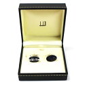 ダンヒル カフス シルバー×ネイビー 中古 Aランク dunhill |アクセサリー メンズ 男性用 ビジネス 仕事 スーツ小物 カフスボタン ケース付き 【送...
