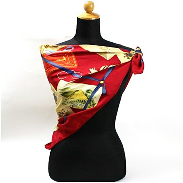 トラサルディ シルク スカーフ レッド 中古 Bランク TRUSSARDI | レディース 女性用 【ネコポス送料無料】
