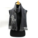 ポロラルフローレン ウール ナイロン マフラー グレー 164×24センチ 中古 ABランク POLO RALPH LAUREN | メンズ レディース男性 女...