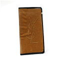 イヴサンローラン 眼鏡ケース ベージュ×ブラウン 中古 ABランク YVES SAINT LAURENT|レディース 女性 メガネケース 【ネコポス送料無料】
