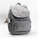 キプリング リュックサック ナイロン ライトグレー 中古 ABランク KIPLING | レディース 女性用 カジュアル マスコット付き 【送料無料】