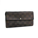 ルイヴィトン ダミエ ポルトフォイユ サラ 二つ折り長財布 N61724 中古 Bランク LOUIS VUITTON |レディース 女性 ブランド LV 【送料無料】(4)