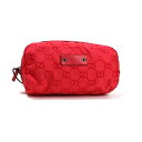 グッチ ナイロン ポーチ レッド 224090 中古 ABランク GUCCI|レディース 女性 小物入れ 小物整理 化粧ポーチ 【送料無料】