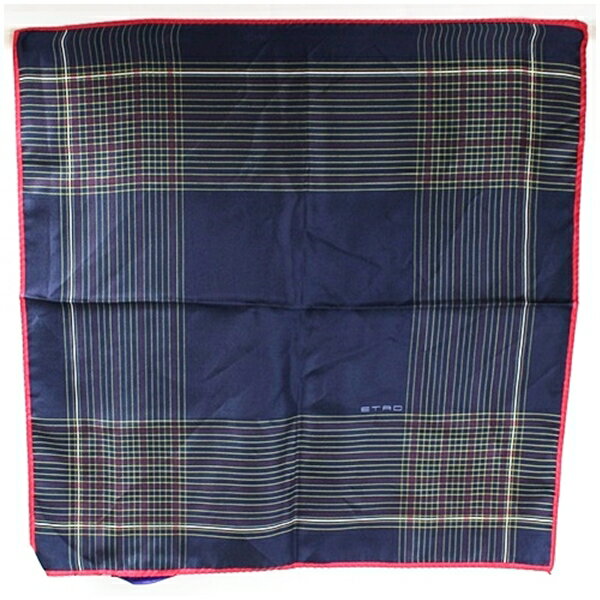 エトロ シルク ミニスカーフ ネイビー 中古 Aランク ETRO | レディース女性 【ネコポス送料無料】