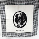 エトロ シルク ミニスカーフ ホワイト×ブラック 中古 Aランク ETRO | レディース女性 【ネコポス送料無料】(4)