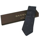 グッチ シルク ネクタイ ドット ロゴ 中古 Aランク GUCCI | メンズ ビジネス 箱付き 【送料無料】 【クリーニング済み】