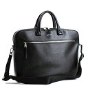 ポールスミス 2WAY ビジネスバッグ ブリーフケース ストローグレインレザー ブラック 牛革 中古 ABランク Paul Smith|男性用 メンズ 仕事 通...
