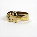 サルバトーレフェラガモ スカーフリング ガンチーニ ゴールドカラー 中古 Aランク Salvatore Ferragamo|レディース 女性用 アクセサリー 箱...