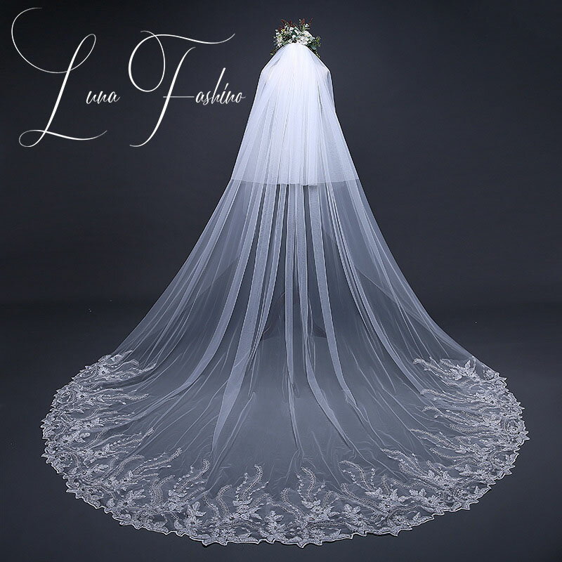 ウェディングベール ロング オフホワイト2層タイプ 金属コーム付き シンプル ホワイト 結婚式 挙式 花嫁 パーティー 長さ0.8m 3m×3m 披露宴