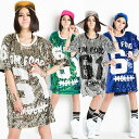 ダンス 衣装 スパンコール tシャツ 半袖 ステージ衣装 チーム 団体ダンス 衣装 ヒップホップ 大人 ジュニア 舞台衣装 文化祭 学園祭 クラブHIPHOP・DANCE個性的 コスチューム パーティーグッズ