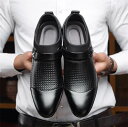 ビジネスシューズ　メンズ　デッキシューズ 紳士靴　ブラック　エナメル　結婚式　出勤　おしゃれ　ブラック　ワインレッド　フォーマル靴 イギリス風 ビジネス 男性 ローヒール ストレートチップ
