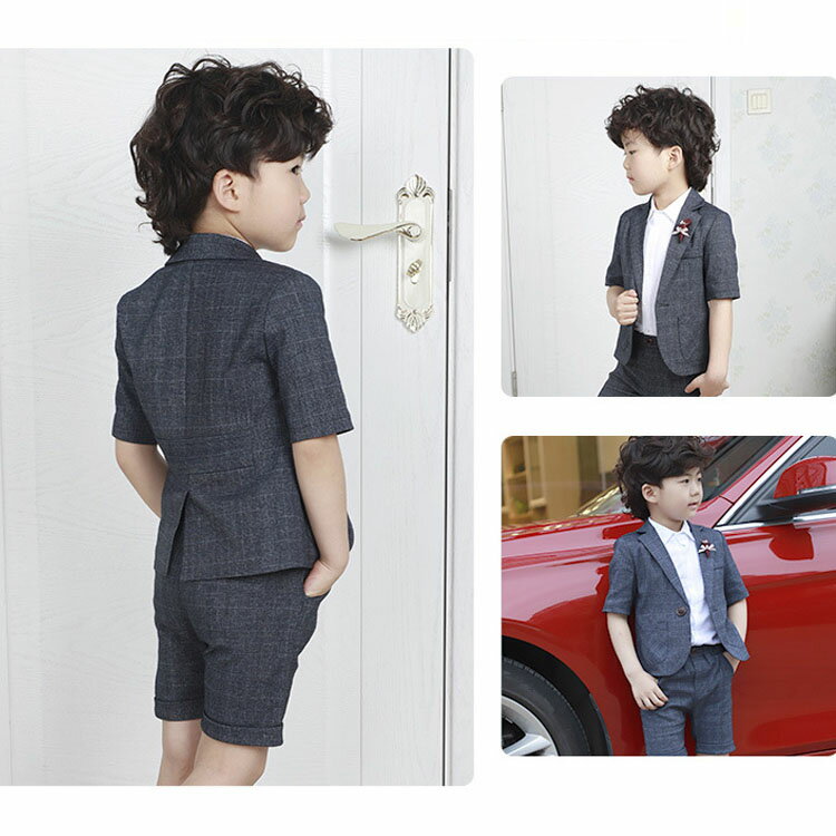 キッズスーツ 男の子 フォーマル 3セット 韓流 イギリス風 格子柄 無地 相性抜群 体型 細身 fashion カッコイイ 潮流 柔軟 快適 通気性 夏 カジュアル 学園祭 演出チーム ds 卒業式 演出 イベント こどもの日 祝日