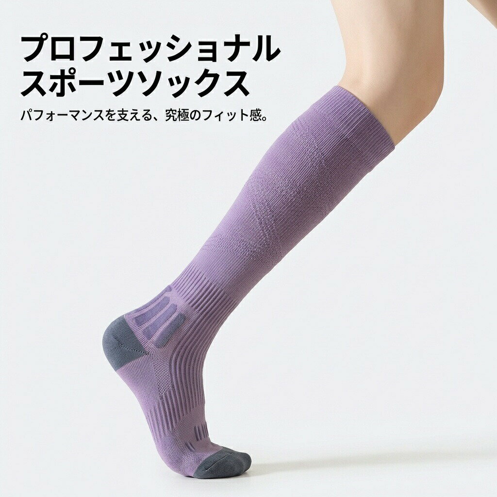 ソックス 着圧ソックス スポーツソックス ハイソックス レディース メンズ 男女兼用 段階着圧 靴下 ふくらはぎ サポート コンプレッション ランニング マラソン ウォーキング 衝撃吸収 吸汗速乾 滑り止め 通気性