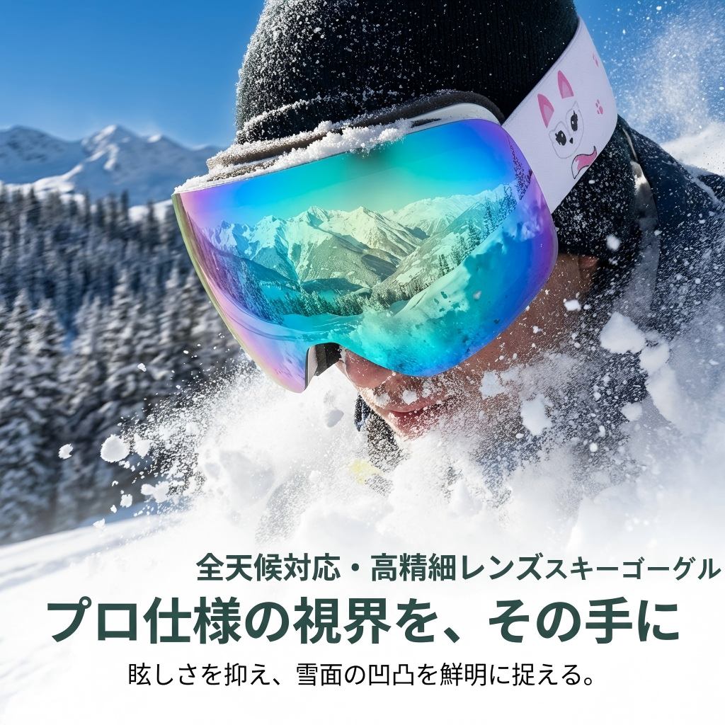 スキーゴーグル スノーボードゴーグル スノボ メガネ対応 メンズ レディース 男女兼用 三層スポンジ 吸汗速乾 フィット感 UVカット 曇り止め 紫外線対策 ウィンタースポーツ スキー 雪山 14色展開