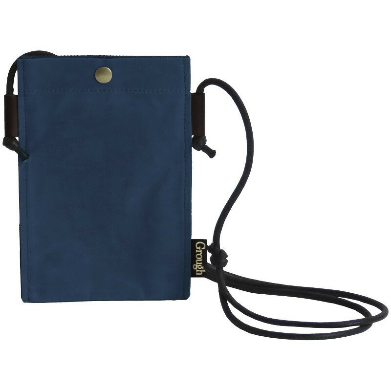 スマホミニショルダー ネイビー×ブラウン そだてる帆布Grough パラフィン加工帆布×レザー ギフト 贈り物 お祝い お歳暮 お中元 プレゼント 御礼 お礼 ...