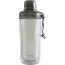 【スーパーSALE限定クーポン配布中】 クリアボトル(ダブルウォール)キャップタイプ480ml スモーク ピーコック