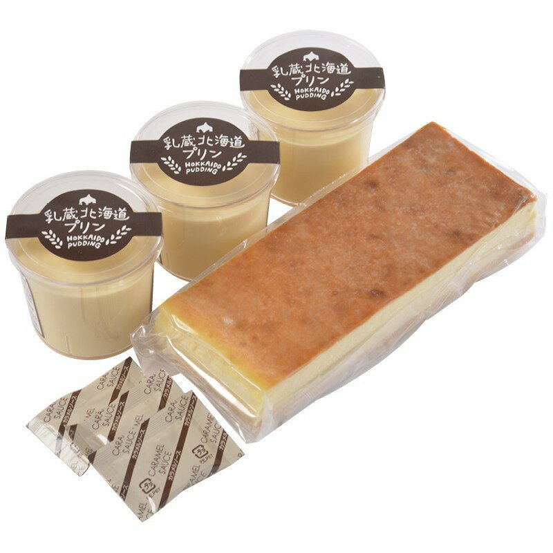 【スーパーSALE限定クーポン配布中】 とろける北海道プリン＆チーズケーキセット 乳蔵 ギフト 贈り物 お祝い お歳暮 お中元 プレゼント 御礼 お礼 御歳暮 御中元 贈答品 粗品 熨斗 のし お返し 内祝い 快気 志