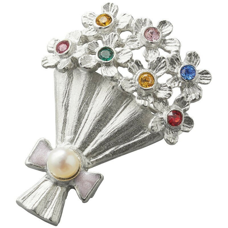 アコヤ本真珠ブローチ ブーケ パール・パール・コウベ ギフト 贈り物 お祝い お歳暮 お中元 プレゼント..