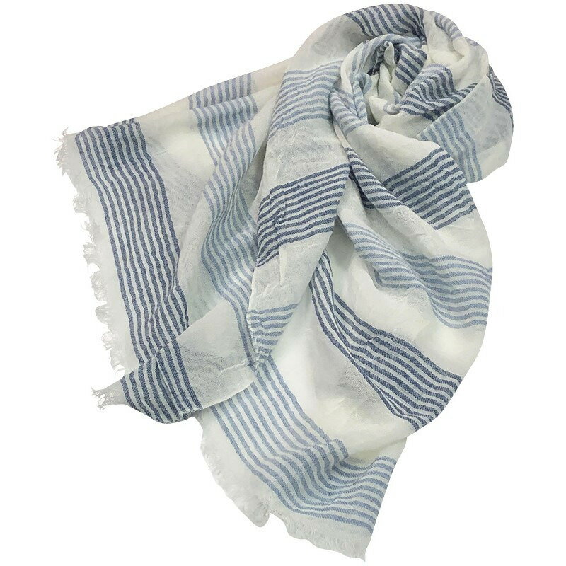 蚊帳織ガーゼストライプストール 藍染(ブルー) YUMEZAIKU ギフト 贈り物 お祝い お歳暮 お中元 プレゼント 御礼 お礼 御歳暮 御中元 贈答品 粗品...