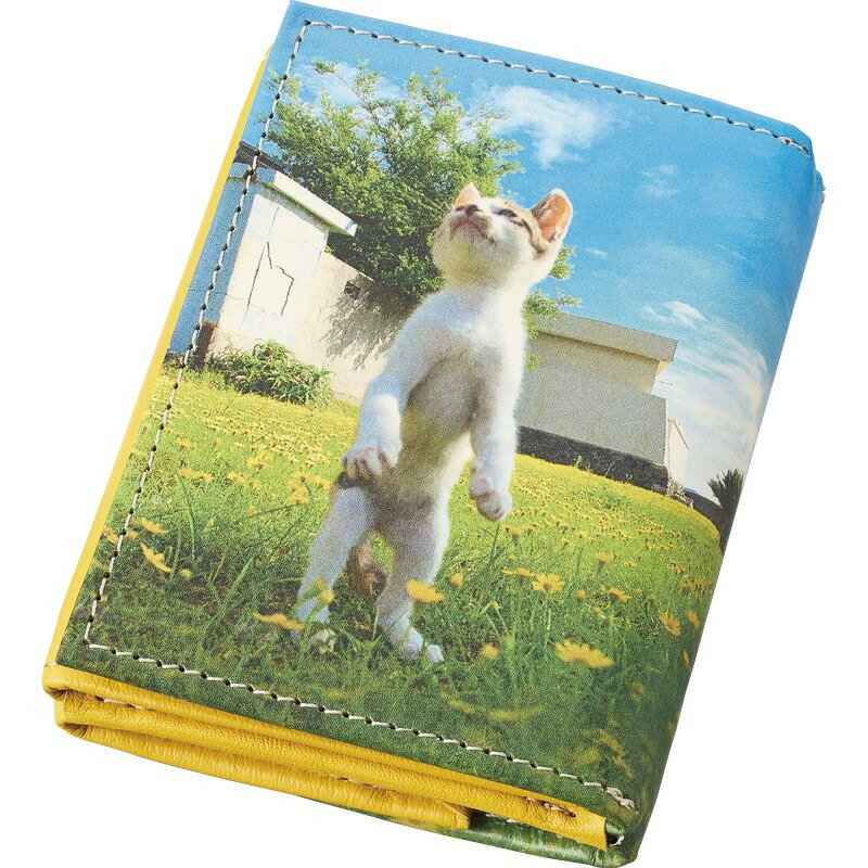 三つ折れコンパクト財布 立ち猫 希望の立ち猫 ギフト 贈り物 お祝い お歳暮 お中元 プレゼント 御礼 お礼 御歳暮 御中元 贈答品 粗品 熨斗 のし お返し 内祝い 快気