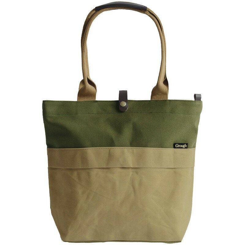 トートバッグ ベージュ×カーキ そだてる帆布Grough パラフィン加工帆布×レザー ギフト 贈り物 お祝い お歳暮 お中元 プレゼント 御礼 お礼 御歳暮 御...