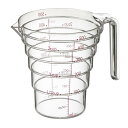 段々計量カップ 500ML クリア 山崎実業 yamazaki おしゃれ オシャレ キッチン用品 調理器具 耐熱 電子レンジ 食洗器対応