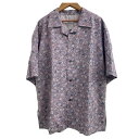 アロハシャツ 薄紫に桜小紋 Lサイズ メンズ