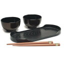 【お買い物マラソン限定クーポン配布中】 ラメ塗 汁椀2客揃(盆・箸付)