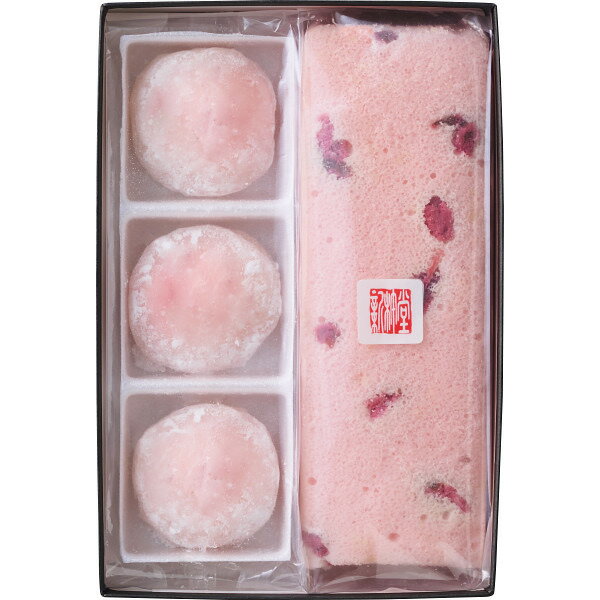 新杵堂　桜ふわふわ・苺ムース大福セット ギフト 贈り物 お祝い お歳暮 お中元 プレゼント 御礼 お礼 御歳暮 御中元 贈答品 粗品 熨斗 のし お返し 内祝い 快気