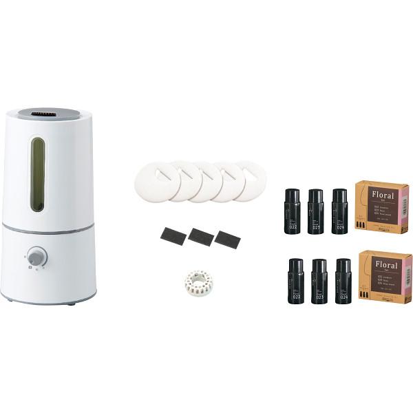 プリズメイト　アロマ超音波式加湿器Ms．ミスト　アロマオイル6本セット ホワイト