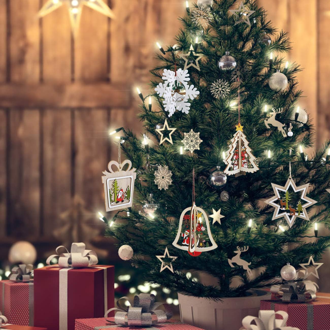 ���ꥹ�ޥ� ���� 8���å� �����ʥ��� ���ꥹ�ޥ��ĥ꡼ �����ʥ��� ���� ���� ���ȥ�å� 3D Ω�� 8�ǥ����� �ǥ��졼����� �ɥ��å� ���� ��η뾽 �� 8������ ���� �����դ� ɳ�դ�