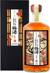 【沢の鶴】1990年古酒仕込み梅酒　金箔入り　720ml　1本カートン入り