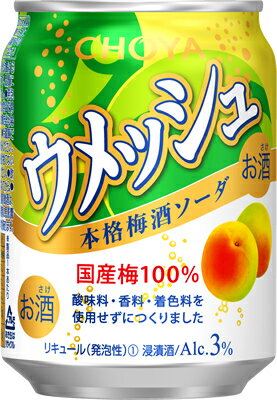 【チョーヤ】ウメッシュ 本格梅酒ソーダ 3% 250ml×24本
