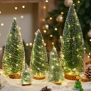 ミニツリー クリスマスツリー 雪付き 雪化粧 卓上 子供のDIY道具 5個セット クリスマスツリー 飾りオーナメントー 小型 クリスマス 飾り LEDイルミネー...