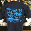 送料無料 ポケットTシャツ ネイビー　chevrolet c-10　3　トラッッキン　 カスタムカー ホットロッド オリジナルTシャツ ヒメクロージング　HIMECLOTHING