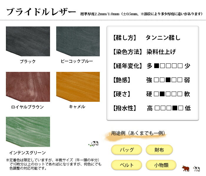 本革A4サイズブライドルレザー【オーダーカット☆レーザー加工☆UVプリントも対応】日本製