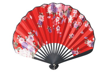 「母の日 早割」「父の日 早割」扇子 レディース 婦人用 せんす 和装小物 黒花/赤花 母の日 ギフト 敬老の日 プレゼント 女性