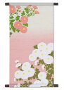 タペストリー 麻100% 型染めタペストリー「万寿菊」30×60cm t-863