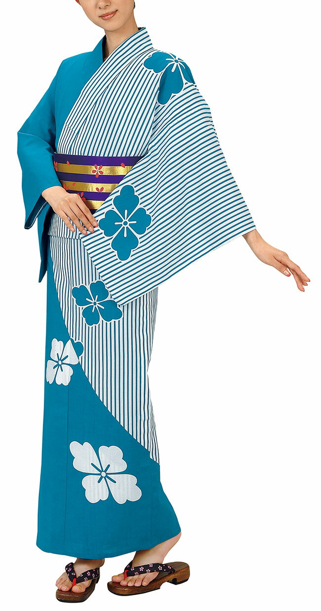 浴衣 反物 仕立て上がり よさこい 本絵羽ゆかた 踊り用 稽古用 日本製 3618　習い事 舞踊 民謡 浴衣 盆踊り