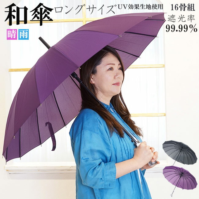 和傘 日傘 蛇の目風 晴雨兼用傘 ロング 番傘　母の日 ギフト プレゼント 敬老の日 雨傘