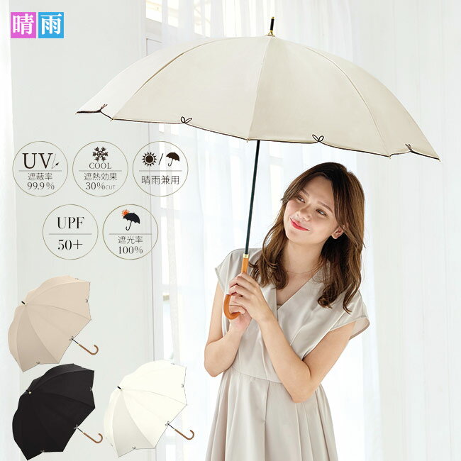 日傘 傘 レディース UVフルール 55cm 914-049 晴雨兼用 UPF50 軽量 完全遮光 ブラックコーティング加工 母の日 ギフト 敬老の日