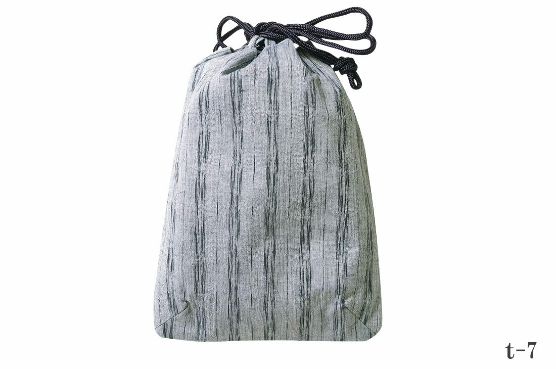 信玄袋 メンズ 日本製 近江ちぢみ 綿麻 巾着 和装小物 プレゼント 父ギフ プレゼント 父の日