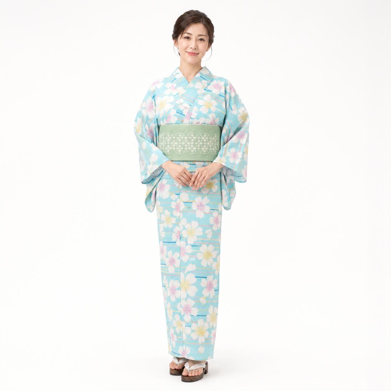 【有村架純　浴衣仕立て上がり】 ■サイズ：適応身長155cm〜170cm　身丈165cm　　　　　　　　袖丈49cm　裄68cm　　　　　　　　　　　　　　　　　 ■素材：綿100％ ■生産国：日本製 可愛い柄が多くある有村架純の浴衣 昨年度は爆発的人気があり即完売となりました。 今年も花火やお祭りなどイベント盛りだくさんの季節がやってきます。浴衣を着てお出かけしましょう。 ■帯はイメージですので別売りとなっております。 ■注文が集中した場合、少しお時間を頂く場合がありますので予めご了承ください。 ■掲載商品の色は、出来る限り実物に近い色が出るよう特殊ソフトを使用し出しておりますが、ご覧頂くPCのOS・メーカー・設定等により異なって見える場合があります、また商品をご覧頂く際、蛍光灯・白熱球等によっても異なって見える場合がありますので、予めご了承ください。