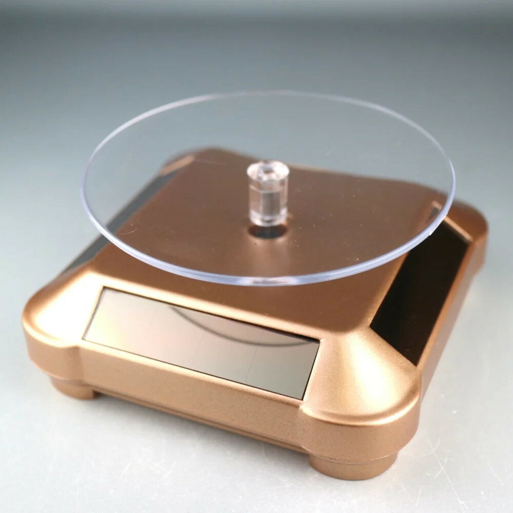 ソーラーディスプレイスタンド（電池不要）コレクション 回転台 ソーラー 天然石 花 鉱物 ブレスレット