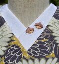 栗 刺繍 ワンポイント半衿 秋 可愛い