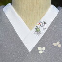 鶴亀刺繍半襟 半衿 ひめ吉オリジナルデザインワンポイント半衿(4)