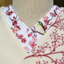 赤梅と鳥(メジロ)赤梅 刺繍半衿 ひめ吉オリジナルデザイン こだわり半襟「配送について」をお読みください(4)