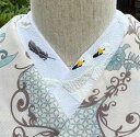 白鳥 刺繍 半衿 ひめ吉オリジナルデザイン こだわり半襟