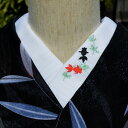 出目金 絽 金魚 刺繍 半衿 ひめ吉オリジナルデザイン 夏半襟・絽ゆうパケットは日時指定できません、ポスト投函です。(4)
